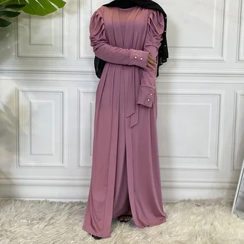 Najnovejše Elegent Jopico Za Muslimanske Eid Moda Turčija Odprite Abaya Islamske Za Ženske Oblačila Bližnjem Vzhodu, tam kaftan Le Abaya en pc