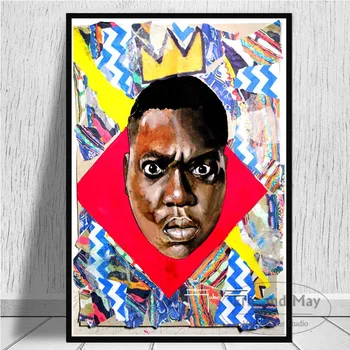 Razvpiti B. i.g Biggie Smalls Tupac Rapper Plakatov In Fotografij Platno Stensko Slikarstvo v slikah, Pop Dekorativni Doma Dekor Tableau