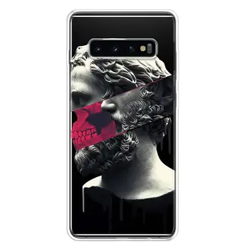 Alternativa David kip umetnosti Estetske Mehki Silikonski Primeru Telefon Za Samsung Galaxy S10 S20 S21 FE Opomba 10 9 8 S8 S9 Plus, Lite Ul