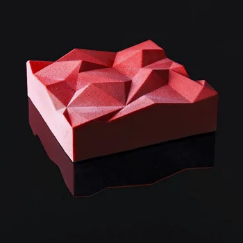 Geometrijske Silikonsko Plesni 3D Torta Mousse Sladica Muffin Peko Pan Torto Orodja za Čokoladni Mousse Šifon Plesni Pecivo Art Dekor