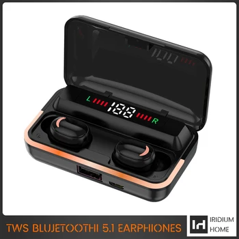TWS E10 Bluetooth 5.1 fone Slušalke Polnjenje Box Brezžične Slušalke Stereo Šport Nepremočljiva Čepkov Slušalke Z Mikrofonom