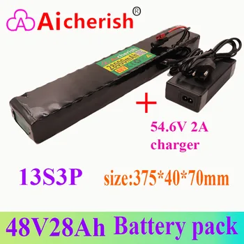 Batterij 18650 Elektrische Fiets 48V Litij-Ionska Oplaadbare Batterij Ingebouwde Bms Functie Bescherming 13S3P 28ah 780W Li-ion