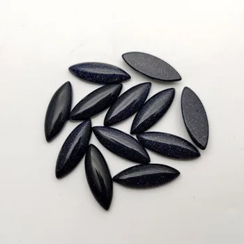 Moda 12PCS 29X10mm Modri pesek Naravni Kamen Kroglice cab chrysoprase za nakit, izdelava Uhan pribor Brezplačna dostava