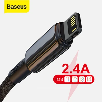 Baseus USB Kabel Za iPhone 12 11 Pro XS Max XR X 8 7 6S 2.4 Hitro Polnjenje Podatkov Žice Kabel Za iPad Mini Zraka Mobilni Telefon Kabli