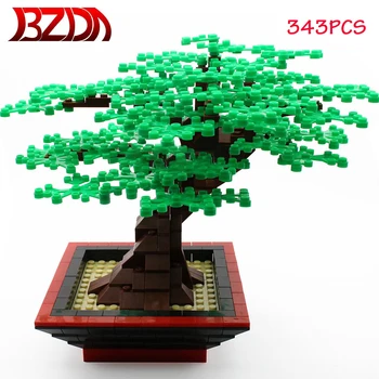 BZDA mini bonsaj drevo gradniki ustvarjalno darilo rastlin model opeke doma dekoracijo bonsaj izobraževalne igrače za otroke