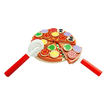 Otrok Predšolsko Živo Lesene Lepljivo Pizza Kuhinja Hrane Igrajo Zgodnjega Učenja Pretvarjamo, Predvajaj Igrače