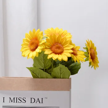 Sončnično Simulacije Cvet Doma Dnevna Soba Dekoracijo Ponaredek Cvet Svile Cvet Počitnice Stranka Umetno Ročno Ponaredek Rastlin