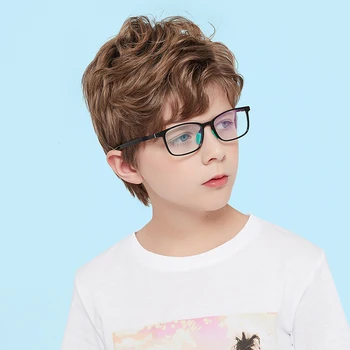 Veshion Baby Modre Svetlobe Blokiranje Očala za Otroke Fant Dekle Pregleden Tr90 Optičnih Očal Okvir za Otroke Pravokotne