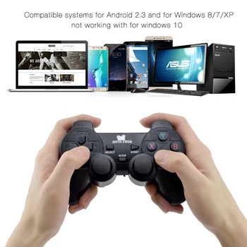 2021 Novo 2pcs Brezžični Gamepad Računalniške Igre Krmilnik PC Palčko 2,4 Ghz Z Dvojno Vibracije Za Windows 7/8 / XP