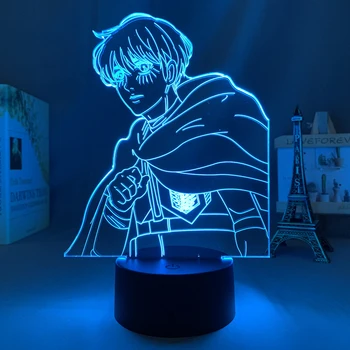 Anime Lučka za Napad na Titan 4 Armin Arlert Slika za Spalnica Dekor Noč Svetlobe Otroci Darilo za Rojstni dan Shingeki Ne Kyojin 3d Svetlobe