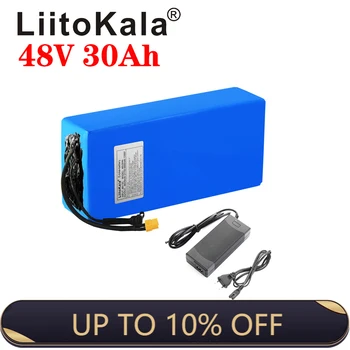 LiitoKala 48V 30Ah 21700 5000mah 13S6P Litij-ionska baterija Skuter Baterija 48v 30ah Električno Kolo Baterije XT60 48V2A polnilnik