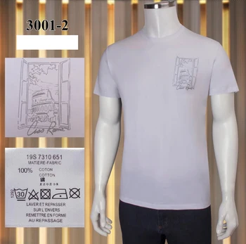 MILIJARDER T-shirt bombaža moške 2021 poletje novo o-vratu Kratek rokav Priložnostne elastičnost vezenje Udobno Tanke Velika velikost M-4XL
