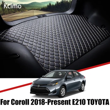 Usnje Prtljažniku Avtomobila Mat Za Toyota Corolla 2018 2019 2020 Trunk Boot Mat E210 Tovora Obloge Pladenj Slip Linijskih Pad Zadaj