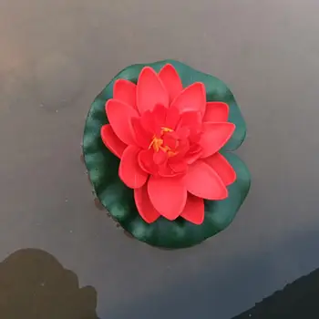 10 cm Umetno Water Lily Simulacije Plavajoče Cvet Ribnik Rastlin Ponaredek Okras Za svate Božično Dekoracijo Doma