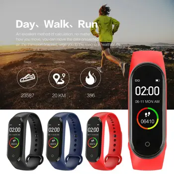 M4 Smart Digitalni Watch Zapestnica za Moške, Ženske s Srčnega utripa, Spremljanje Teče števec korakov Števec Kalorij, Zdravje, Šport Tracker