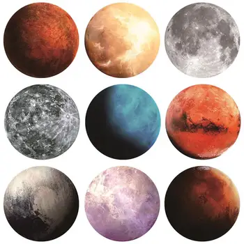 Računalniške Igre Pad Non-slip Krog Mouse Pad Serije Planet Zemlja Mat/Venera/Mars/živo Srebro/Jupiter/Pluton/Rainbow Luna/Črna Luna