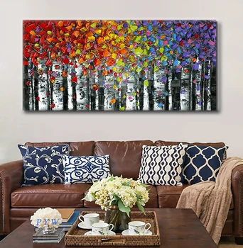Sodobno Ročno Poslikane Povzetek Cvet Drevesa, Pokrajino Oljna Slika Na Platnu Wall Art Slik, Dnevna Soba Poroka Doma Dekor
