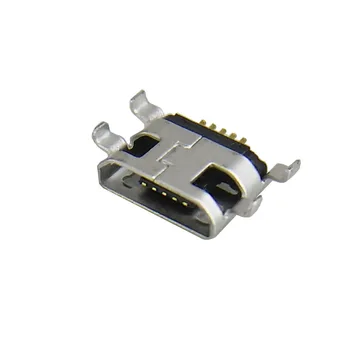 50 kos/veliko USB Ženski, Warp/ Ravno Rob 2 stil 5 Pin 4 Noge Priključki Port Priključek Mikro USB Priključek Rep Plug Sockect Terminali