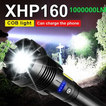 2021 Najnovejši XHP160 Močna Led Flahlight 18650, ali 26650 High power Taktično svetilko, baklo XHP90 USB Polnilne roke svetlobe