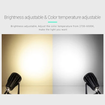 Miboxer 6W RGB+SCT Smart LED Vrt Svetlobe FUTC04 AC100~240V IP66 Nepremočljiva na Prostem led svetilke Vrtne Razsvetljave Označite Šota lučka