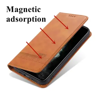 Deluxe magnetni adsorpcije usnjena torbica za Samsung Galaxy M62 ( enako kot za Galaxy F62 ) pokrovček, zaščitna primeru capa fundas