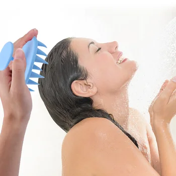 Lase Čiščenje Krtačo Massager Silikonski Zobe, Lase Čiščenje Krtačo Kopel Lasišče Massager SPA Šampon za Pranje Glavnik