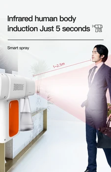 380ML Prenosne Električne Razkuževanje Škropilnica Modra Lučka za Polnjenje Nano Pare Vode Spray Pištolo Doma Brezžično Pralni Razpršilo