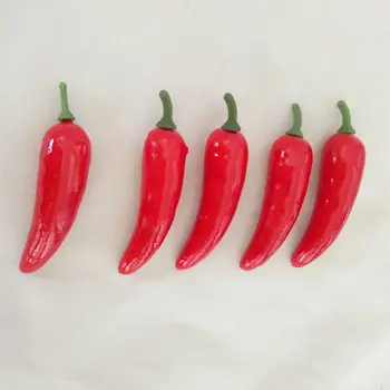 100 kozarcev Realne Veren Umetni Red Hot Chili Poper Simulacije Ponaredek Rastlinskih Zaslon Kuhinja Dekor