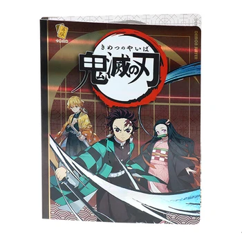 80/160PCS Albuma Demon Slayer za Kartico sim Knjiga Anime Igra Kartice, Kolektorji Zvezek Naložen Veziva Mapo Otroci Igrače