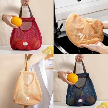 Novo luknjo vrečko, kuhinjo, večnamenski wall-mounted sadja in zelenjave shranjevanje visi torba za prenosni votlih očesa vreče dihanje