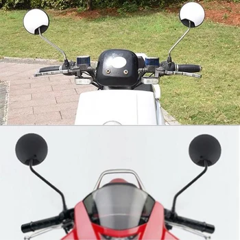 Univerzalni 10 mm Okrogla Ogledala Motocikel vzvratnimi ogledali Črno Za Yamaha MT-01 MT-03 MT-07 MT-09/SR/FZ-07 FZ-09 MT-10