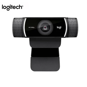 Logitech C922 Pro Webcam 1080P Full HD Samodejno Ostrenje Vgrajen Tok Kamero Z Dvojno Stereo Mikrofoni in Stojala