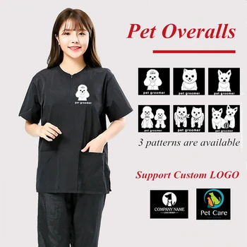 2021 Nove Pet Shop kozmetične storitve Delovne Obleke Pet Striženje In Kopalne Obleke Anti-statični Nepremočljiva Dihanje S/M/L/XL/2XL/3XL G0302
