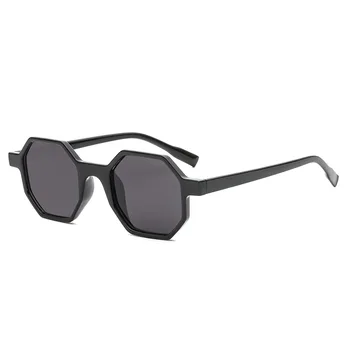 Evropski Stil Nepravilne Geometrijske ženska sončna Očala Edinstven Modni PC Okvir Octagon sončna Očala Leopard Za Ženske, Dekleta UV400