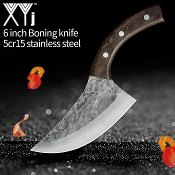 XYj 6 inch Boning Nož 5cr15 iz Nerjavečega Jekla za Kovanje Anti-stick Oster Cleaver Rib, Zelenjave, Rezanje Kampiranje Kuhinjski Nož