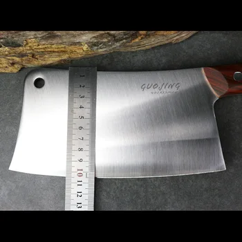 Velike Kosti Noži za Sekljanje Nož 835g iz Nerjavečega Jekla Cleaver 5 mm Rezilo Sekljanje Kuhinjski Noži za Rezanje Svinjske Kosti 4Cr14mov Jedilni pribor