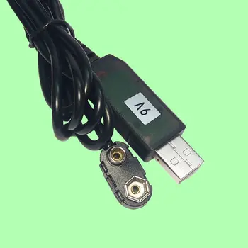 USB 5V za 9V Baterijo Eliminator Napajalni Kabel za Multimeter Mikrofon Kitara 2m Zamenjati 9-Voltni Bateriji