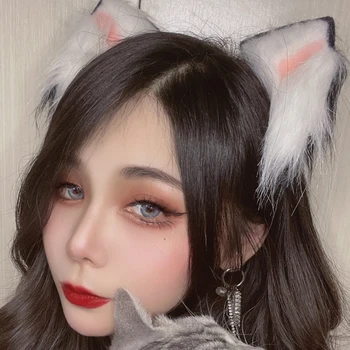 Ušesa Cosplay Gothic Lolita Mačka Ušesa Cosplay Kitajski Headdress Anime Dekor Gothic Oprema Fox Ušesa Dekor Kawaii Dodatki