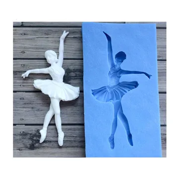 Plesalka Silikonsko Plesni Ballet Dekle za Fondat Čokoladna Torta Matrica Okrasitev Orodja Kuhinja Pomoč Dodatki