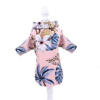 Poletna Oblačila za Pse, Hawaiian Majica za Pse Plažo, Oblačila Telovnik Cvetlični T-Shirt Pet Oblačila za francoski Buldog Yorkies Kuža Mačke