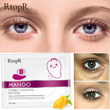 Mango Vitamina C Oči Masko Izboljšanje Proti Gubam, Temne Kolobarje Zabuhlost Zob Zlato Oko Maske Za Oči Obliži Vlažilno Nego Oči