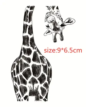 10x8 žirafa Transparentne Silikonske Gume Žig in kovin die Stanja Oklepajo Scrapbooking DIY Srčkan Vzorec Foto Album Žig