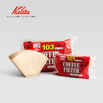 Kalita Fan-oblikovan Filter Kave Papir za Specializirane Cafe Ameriški aparat za Kavo, Barista, Nebeljene Lesa, Aparat za Filter Papir