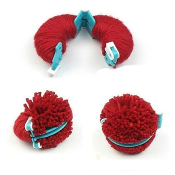 Sklop 4 Parov Plastičnih Pompon Knitters Moda Flanela Dezintegratorjev Žogo Loom Iglo Pletenje Orodja, Volne Šivanje Orodja
