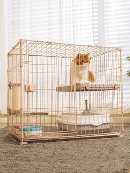 Bolt-tip zaklepanje vrat mačka kletko Villa domov sestavil trdno zaprtih velike tri-plast mačka kletko razširjena talna plošča veliko prostora ca