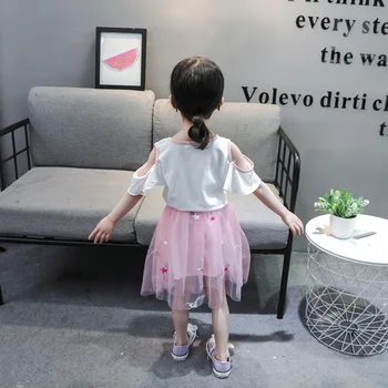 2021 Otrok Poletje Dihanje Srčkan Obleko Majhne Deklice Modno Krilo Otrok Nositi korejska Različica 1-4 Let