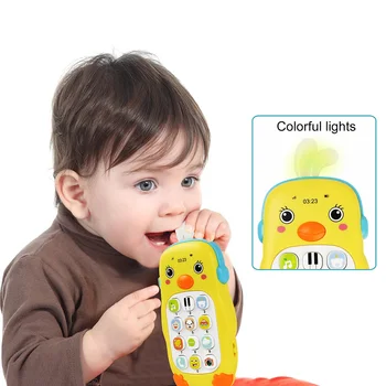 Glasbeni Mobilni Telefon Risanka Teether Zvok Telefona Svetlobe Telefon Elektronska Igrača Izobraževalne Učenje Igrače Otroška Darila