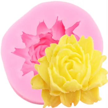3D Chrysanthemum Milo Plesni Cvet Silikona, Fondat Plesni Torta Dekoraterstvo Orodja Sladkarije Polimerne Gline Čokolada Gumpaste Kalupi