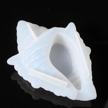 Silikonski 3D Conch Oblikovan Plesni Nakit Noge Obesek Škatla za Shranjevanje Plesni Conch Morju Nohtov Lupini Obliko Kristalne Smole Epoksi Litje Obrti