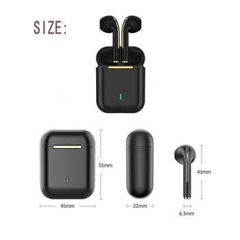 Tws J18 Bluetooth Slušalke Brezžične Športne Slušalke IPX7 Nepremočljiva Hrupa-Prekličete Čepkov Stereo Igre Slušalke Za Iphone Xiaomi